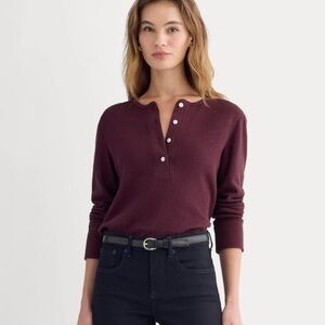 Burgundy Henley Sweater